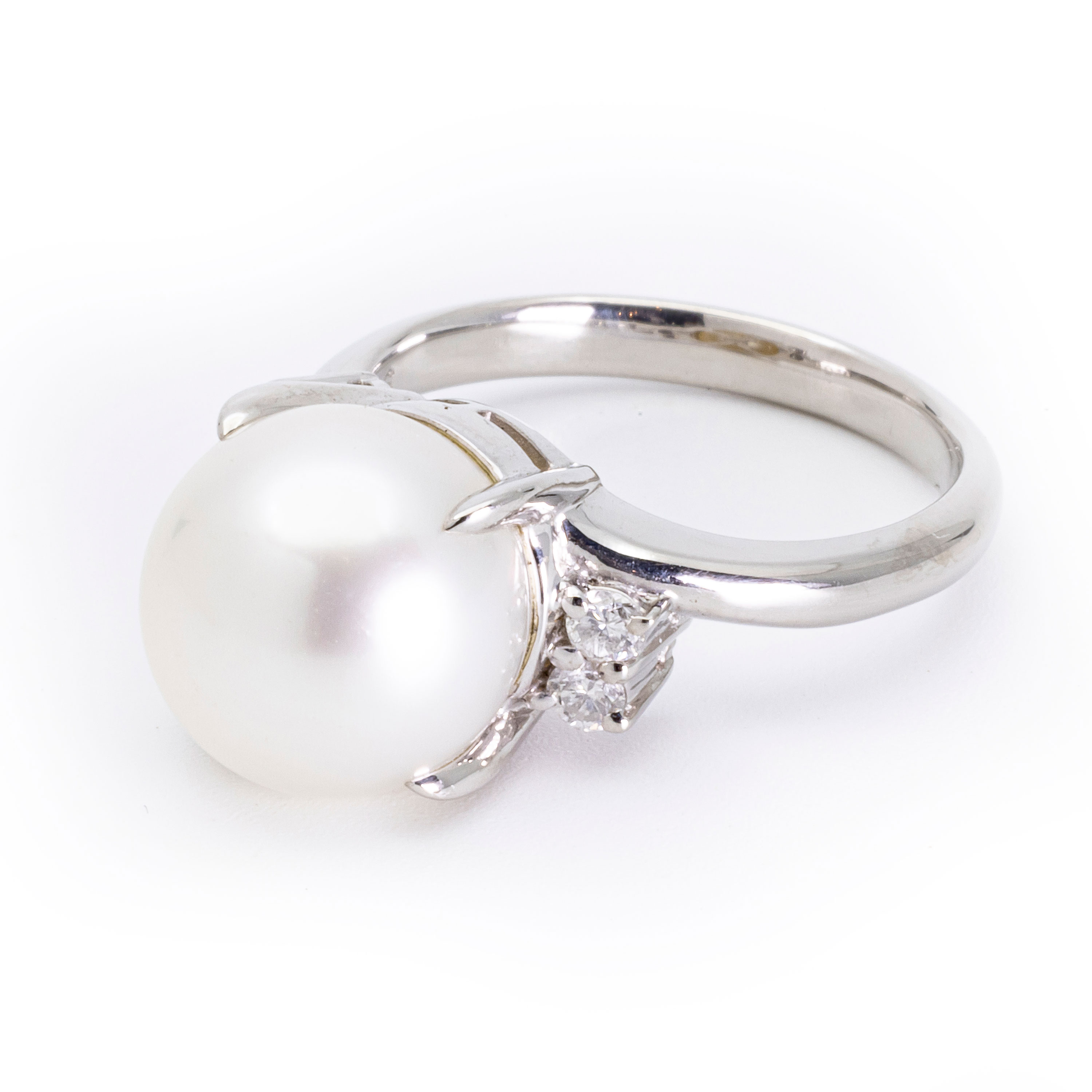 パール 真珠 ダイヤモンド Pt900 ファッションリング 指輪 Ring